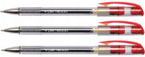 Długopis RYSTOR V'PEN 6000 czerwony x 3 szt