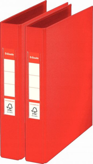 Segregator Esselte A5 2ringi 190k 42mm czerwony x2