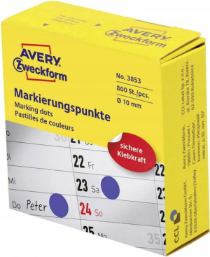 Etykiety Avery Zweckform okrągłe 10mm 800szt