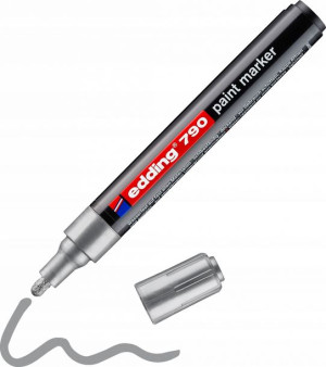 Marker olejowy edding 790 okrągła 2-3mm srebrny