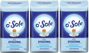 Sól stołowa jodowana o'Sole 1kg x 3
