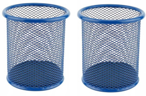 Kubek Przybornik Na Biurko Metalowy Siatka X 2 Szt