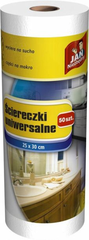 Ściereczka na rolce Jan Niezbędny 50szt biały