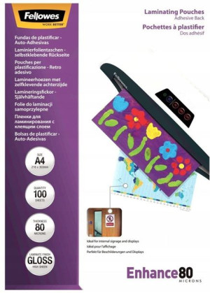 Folia do laminacji Fellowes A4 samoprzylepna 100sz
