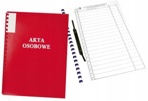 Teczka do akt osobowych Warta A4 ABCD czerwony