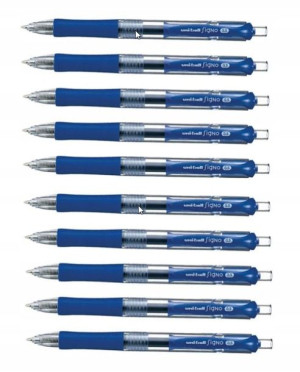 Długopis Żelowy Umn-152 Niebieski Uni X 10 Sztuk