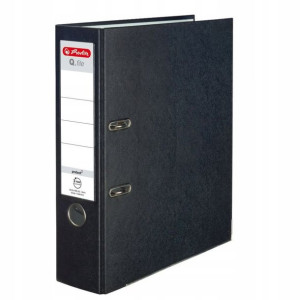 Segregator Herlitz Q.file A4 80mm czarny