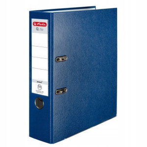 Segregator Herlitz Q.file A4 80mm granatowy