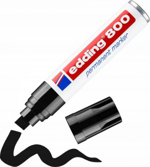 Marker permanentny edding 800 ścięta 4-12mm czarny