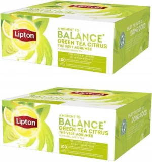 LIPTON Herbata ZIELONA Cytrusowa Zestaw 200 kopert