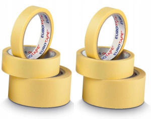 Taśma maskująca Dalpo EuronTape 25mm-33m żółty x 6