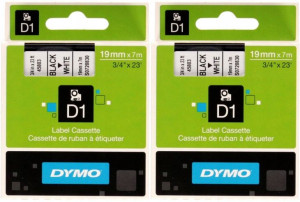 Taśma Dymo D1 45803 S0720830 Biała 19 Oryginał X2