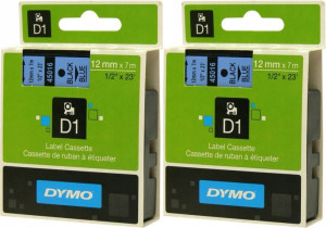 Taśma DYMO D1 12mm cz/n 45016 s0720560 ORYGINAL x2