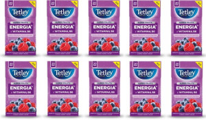 Herbata Tetley Fruits Energia Jagoda Malina x10szt