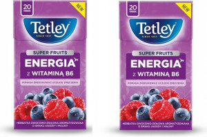 Herbata Tetley Fruits Energia Jagoda Malina x2 szt