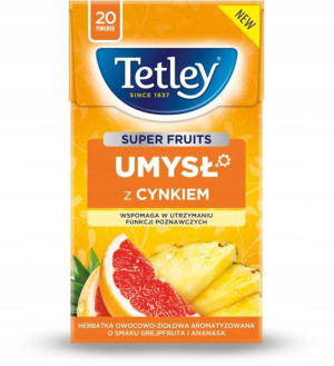 Herbata Tetley Umysł z cynkiem grejpfrut ananas