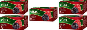 Herbata owocowa Vitax malina i jeżyna 100szt x 2g