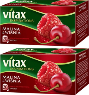 Herbata Vitax Inspirations malina i wiśnia 40 x 2g