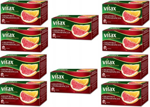Herbata Vitax grejpfrut i pomarańcza 200szt x1.65g
