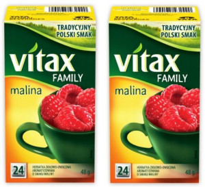 Herbata owocowa Vitax Family malina 48 szt x 2g