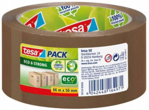 Taśma pakowa Tesa Eco&Strong 50mm - 66m brąz