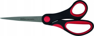 Nożyczki biurowe Office Depot 21cm czarno-czerwony