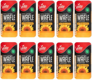 Sante Wafle Ryżowe Cienkie Ze Słonecznikiem x 10