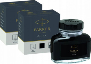 Atrament do pióra wiecznego Parker 57ml czarny x2