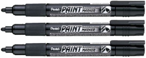 Marker Olejowy Pentel Czarny Mmp20 X 3 Sztuki