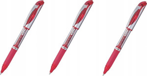 Pióro kulkowe Pentel Energel czerwone żelowe x3