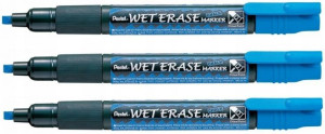Marker kredowy Pentel SMW26 cienki niebieski x 3
