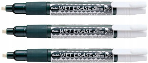 Marker kredowy ścieralny PENTEL SMW26 biały x 3