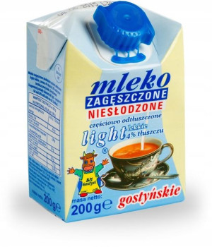 Gostyń Mleko zagęszczone niesłodzone light4% x5