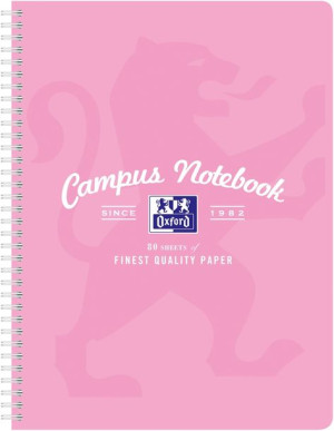 Kołozeszyt A4/80k Kratka Oxford Campus Pastel Mix