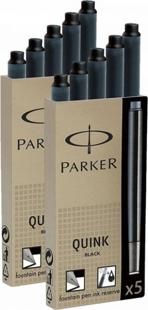 Naboje do pióra wiecznego Parker 2x5szt czarne