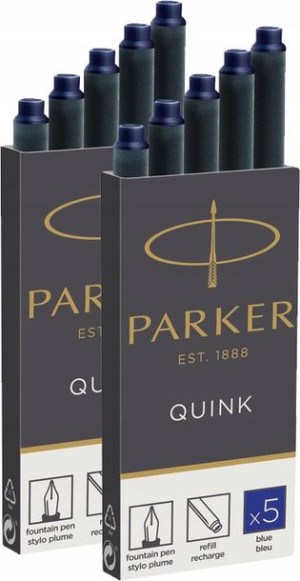 Naboje do pióra wiecznego Parker 2x5szt niebieskie
