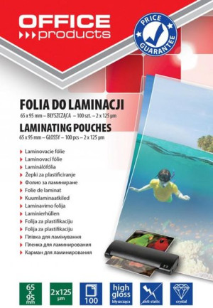 Folia do laminacji Office Products 65-95mm 100 szt