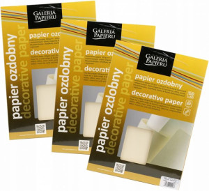 Papier ozdobny Płótno A4 120g/m2 150 arkuszy krem