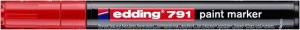 Marker olejowy edding 791 okrągła 1-2mm czerwony