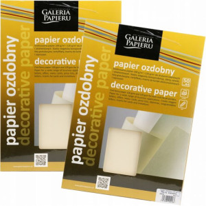 Papier ozdobny Płótno A4 120g/m2 100 arkuszy krem