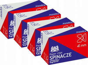 Spinacze Grand krzyżowe 41mm 200szt srebrny