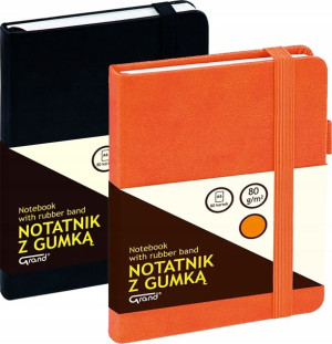 Notatnik w kratkę Grand A6 z gumką 80 kartek x 2