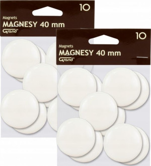 Magnes Grand 40mm 20szt biały