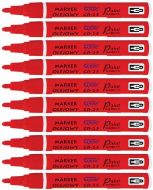 Marker olejowy Grand GR-25 1.8mm czerwony x 10