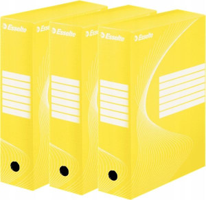 Pudło archiwizacyjne ESSELTE 100mm żółte x 3 szt