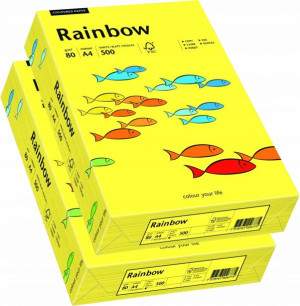 Papier ksero Rainbow A4 500ark słoneczny żółty x2