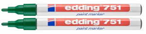 Marker Olejowy Edding 751 Aluminium, Zielony X 2