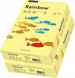 Papier ksero Rainbow A4 160g 250ark jasny żółty x2