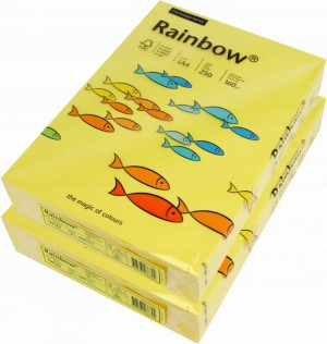 Papier ksero Rainbow A4 160g 250 arkuszy żółty x2
