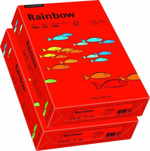 Papier ksero Rainbow A4 250ark ciemny czerwony x2